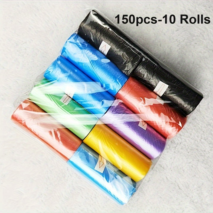 150pcs Vibrant Cartoon Paw Printed Dog Poop Bags-1