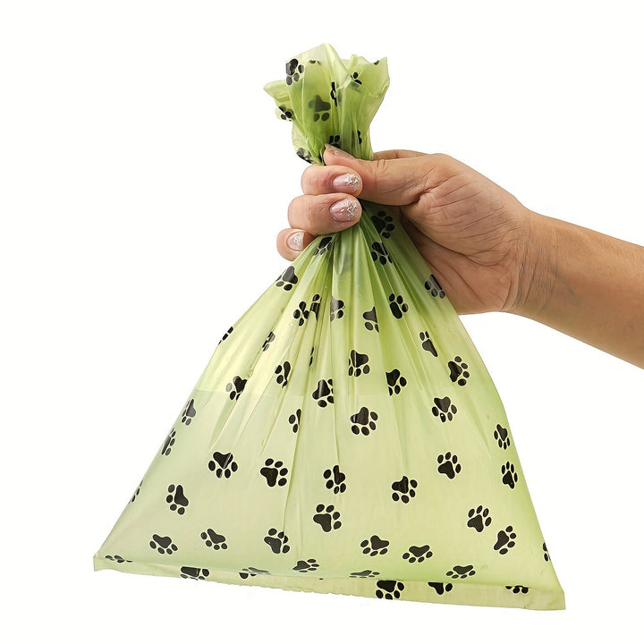 150pcs Vibrant Cartoon Paw Printed Dog Poop Bags-4