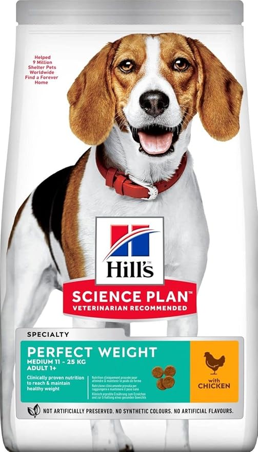Hill's Science Plan Perfect Weight with Chicken Medium Adult Dry Dog Food 12kg