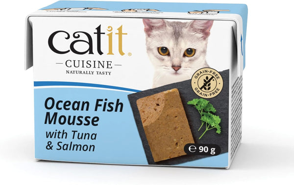 Catit Cuisine Ocean Fish Mousse with Tuna & Salmon 90g Tetra 12pcs/Box