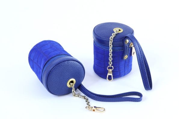 AZURE LEATHER POOP BAG POUCH-2