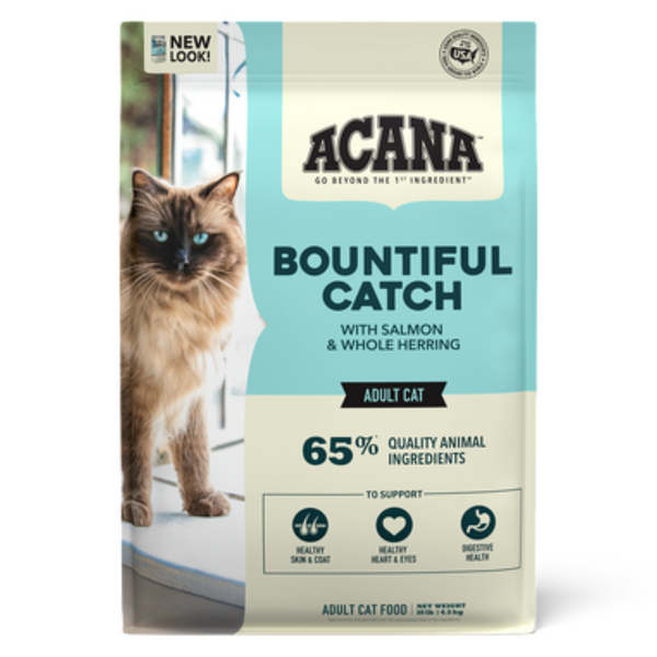 Acana Bountiful Catch Salmon With Whole Herring Adult Dry Cat Food-1