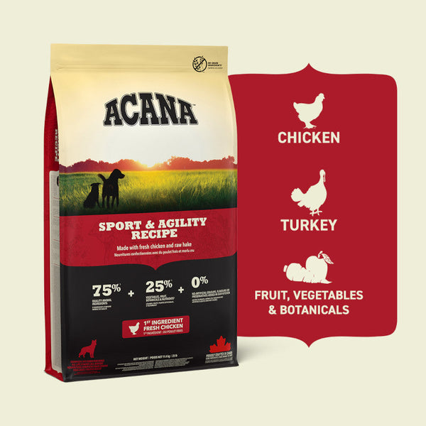 Acana Sports & Agility Recipe Dry Dog Food-17Kg-1