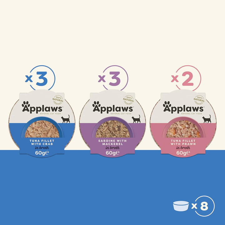 Applaws Fish Selection Pack Wet Cat Food 8X60G-4