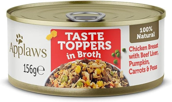 Applaws Topper in Broth Chicken with Beef For Dog in Tin-156g-1