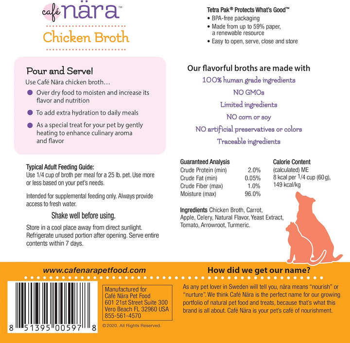 Cafe Nara Chicken Broth Meal Topper for Dogs and Cats-1