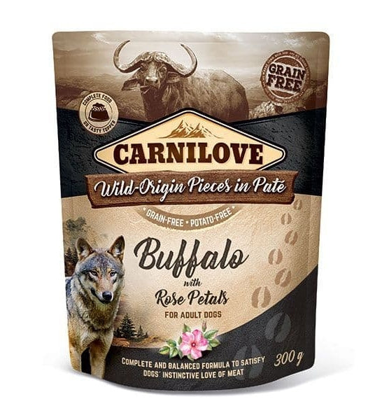 Carnilove Buffalo with Rose Blossom for Adult Dog Wet Food 300G-1