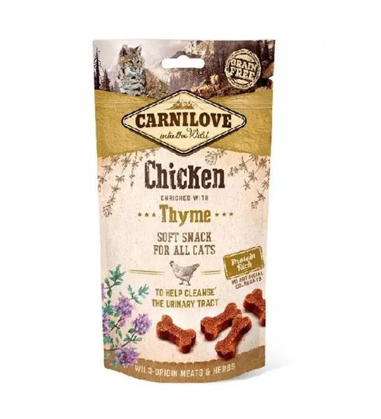 Carnilove Chicken Enriched with Thyme Soft Snack Cat Treats 50G-1