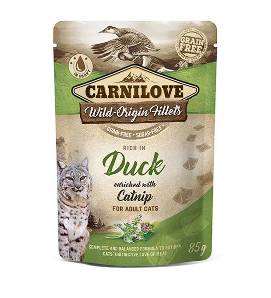 Carnilove Duck Enriched with Catnip for Adult Cats Wet Food 85G-1