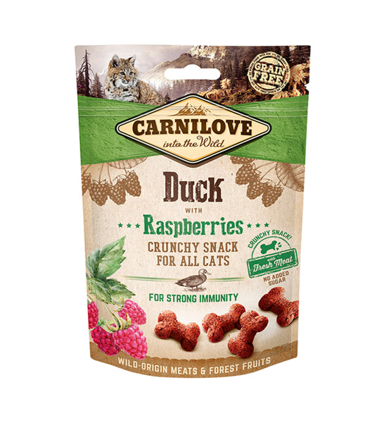 Carnilove Duck with Raspberries Crunchy Snack Cat Treats 50G-1