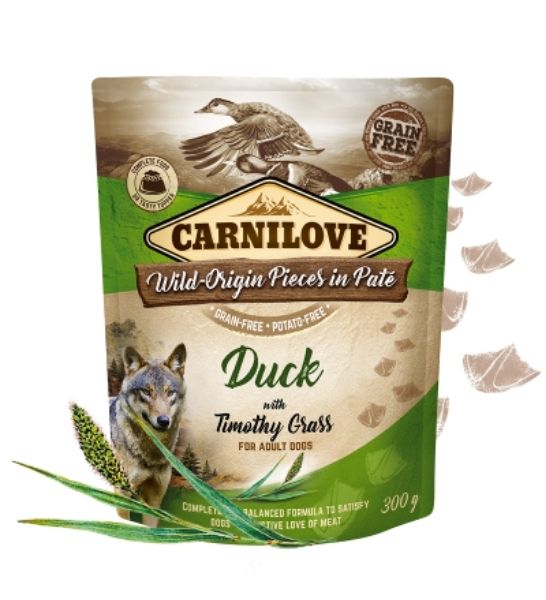 Carnilove Duck with Timothy Grass Adult Wet Dog Food 300G-2