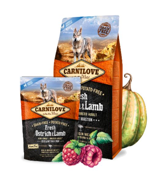 Carnilove Fresh Ostrich & Lamb for Small Breed Adult Dog Dry Food-3