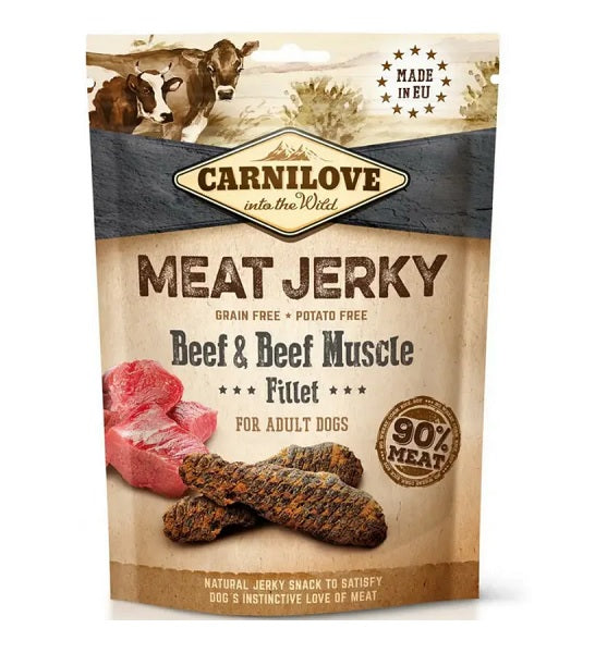 Carnilove Jerky Snack Beef & Beef Muscle Fillet Dog Treats 100G