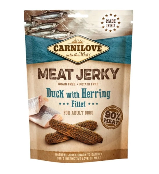 Carnilove Jerky Snack Duck with Herring Fillet Dog Treats 100G-1