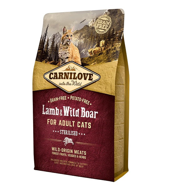 Carnilove Lamb & Wild Boar Adult Dry Cat Food 2KG-1