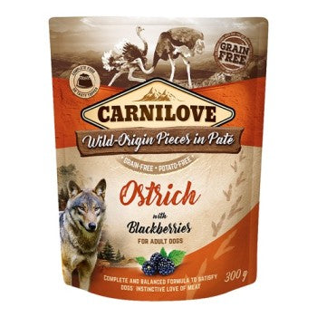 Carnilove Ostrich with Blackberries For Adult Dog Wet Food 300G-1