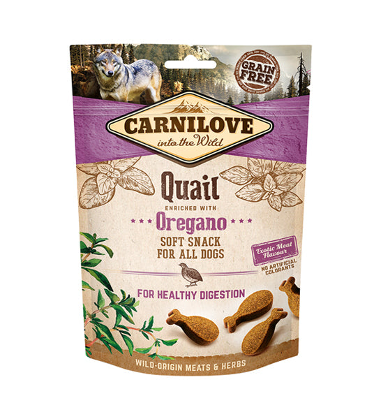 Carnilove Quail Enriched with Oregano Soft Snack Dog Treats 200G