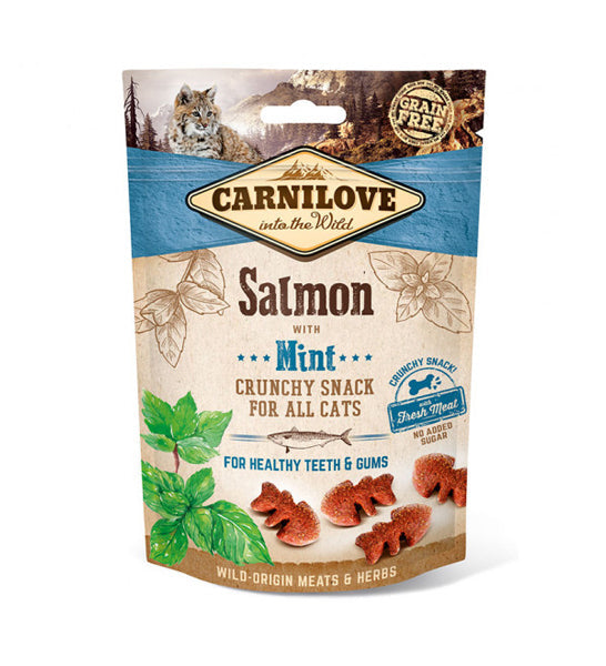 Carnilove Salmon with Mint Crunchy Snack Cat Treats 50G-1
