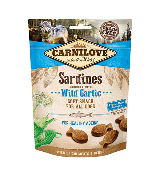 Carnilove Sardines Enriched with Wild Garlic Soft Snack Dog Treats 200G-1