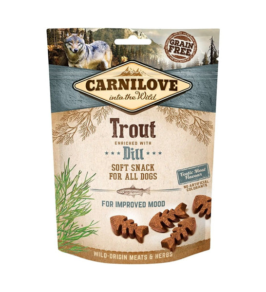 Carnilove Trout Enriched with Dill Soft Snack Dog Treats 200G