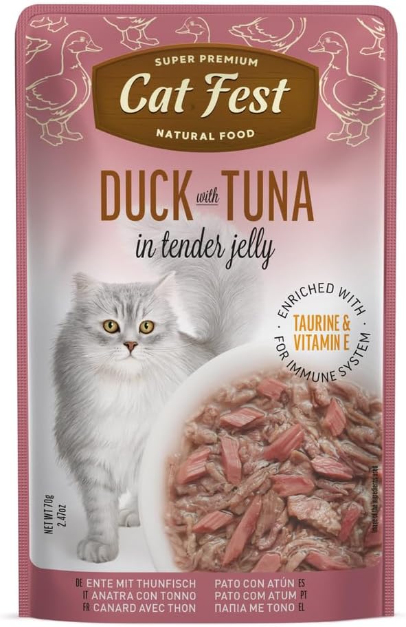 Cat Fest Duck With Tuna In Tender Jelly For Cats-1