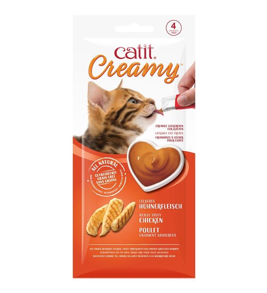 Catit Creamy Lickable Chicken Cat Treats 40G-1