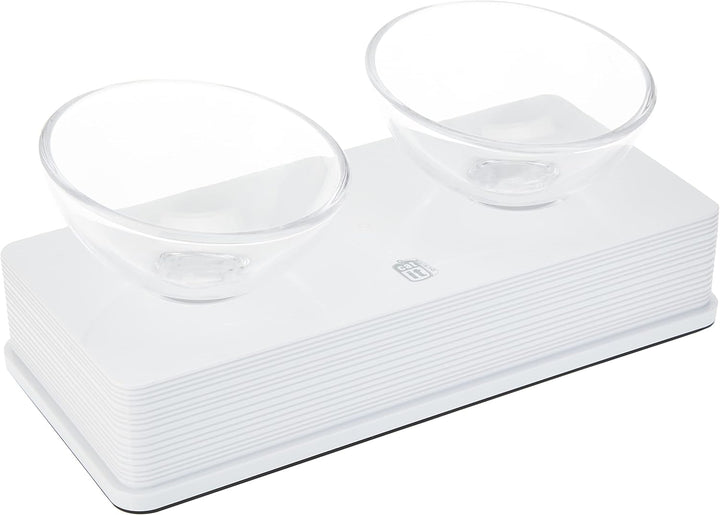 Catit Style 2-Bowl Glass Diner Set for Pets-2