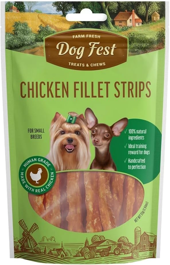 Dog Fest Chicken Fillets Stripes Dog Treats
