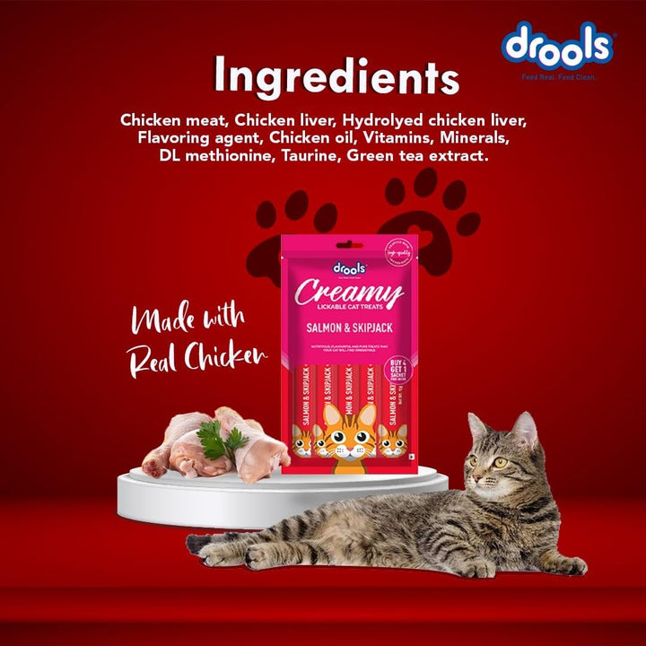 Drools Creamy Lickable Cat Treats, Salmon & Skipjack-3