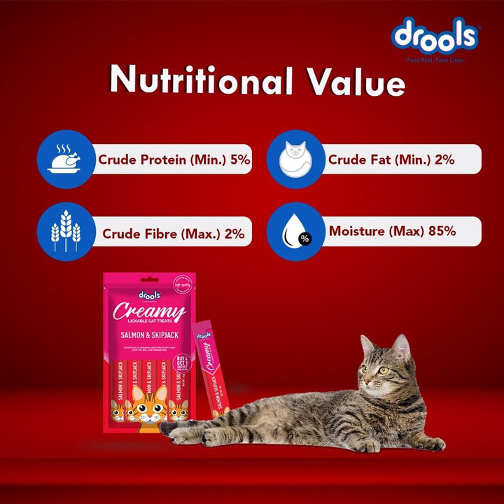 Drools Creamy Lickable Cat Treats, Salmon & Skipjack-4