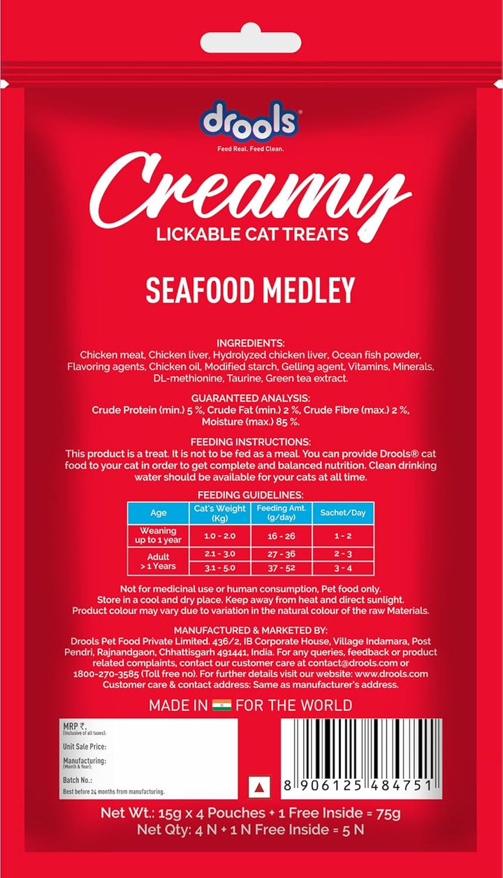  Drools Creamy Lickable Cat Treats, Seafood Medly-2