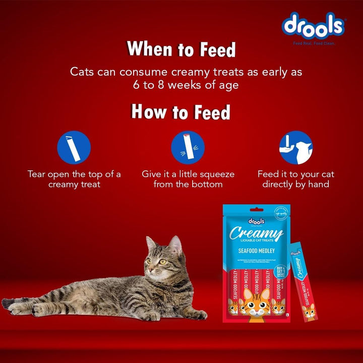  Drools Creamy Lickable Cat Treats, Seafood Medly-5