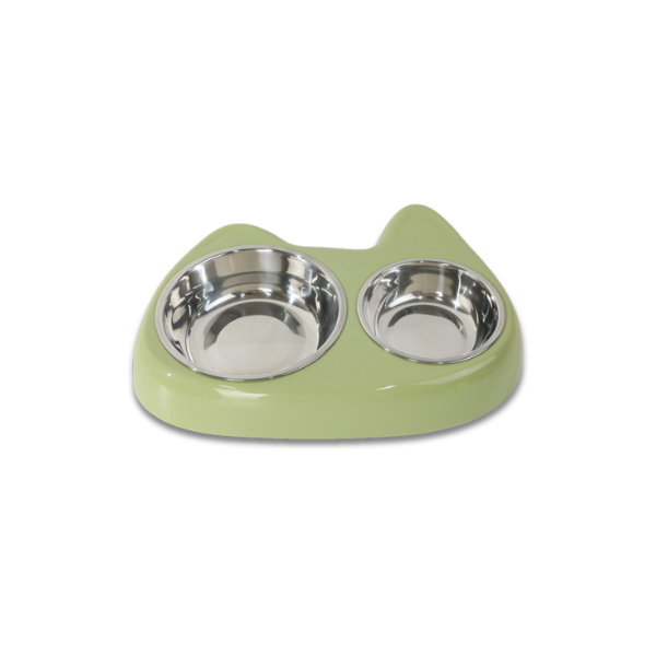 Dual Pets Bowls-Green
