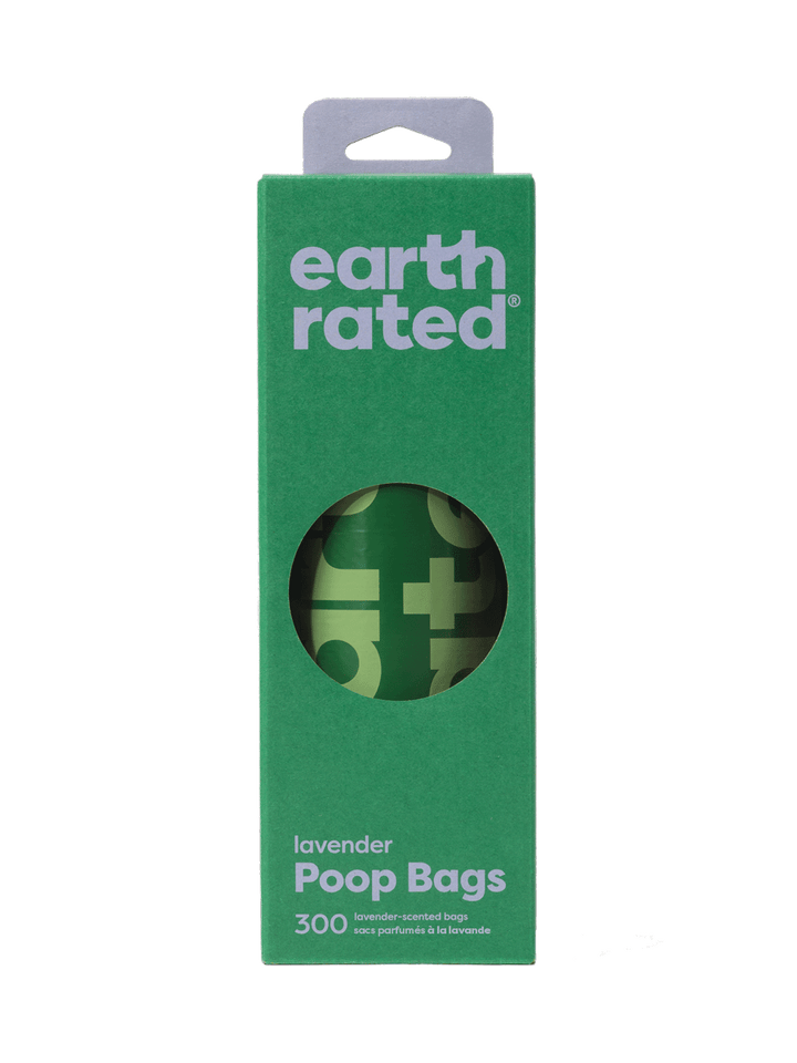 Earth Rated Lavender Scented Bulk Single Roll Dog Poop Bags - 300BAGS