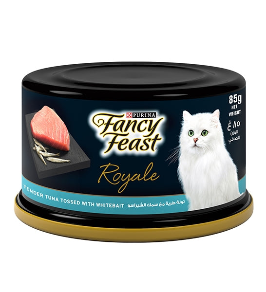 Fancy Feast Royale Tender Tuna Tossed with Whitebait Cat Wet Food 85G-1