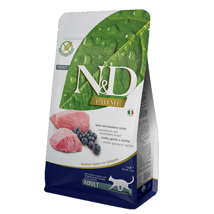 Farmina N&D Lamb and Blueberry Prime Adult Dry Cat Food