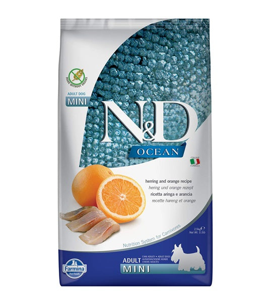 Farmina N&D Ocean Herring&Orange Adult Mini Dog Dry Food 2.5KG