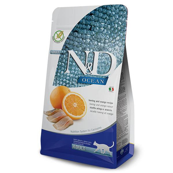 Farmina N&D Ocean Herring and Orange Adult Dry Cat Food-1