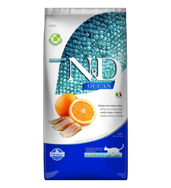Farmina N&D Ocean Herring and Orange Adult Dry Cat Food-2