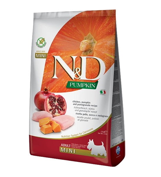 Farmina N&D Pumpkin Chicken&Pomegranate Adult Mini Dog Dry Food 2.5KG