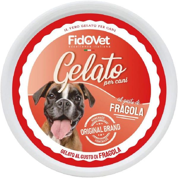 FidoVet Gelato Ice Cream for Dogs Fragola-Strawberry Flavor-1