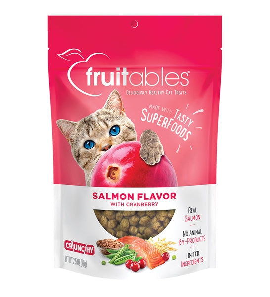 Fruitables Salmon Flavour With Cranberry Cat Treats 70G