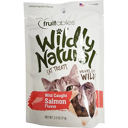 Fruitables Wildly Natural Salmon Flavour Cat Treats 71G-1
