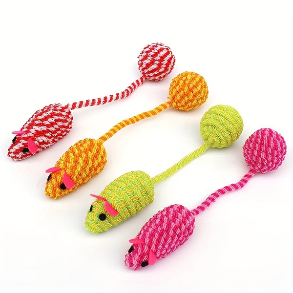 Fun Interactive Plush Mouse Cat Toy-1