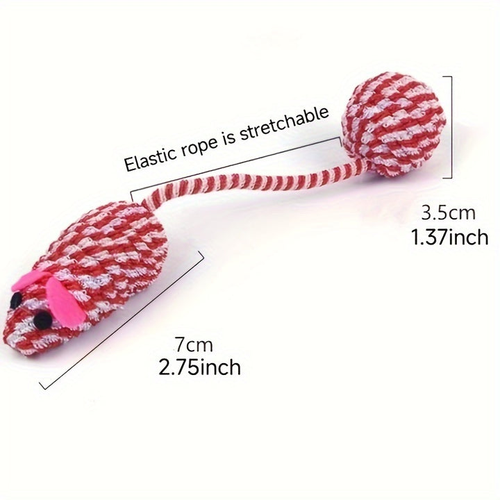 Fun Interactive Plush Mouse Cat Toy-2