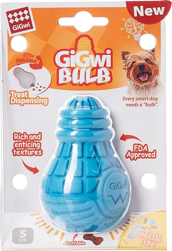 Gigwi Blue Bulb Dispensing Treat Dog Toy-1