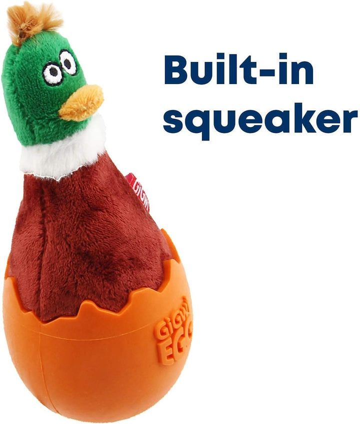  Gigwi Dog Toy Squeaker Egg Wobble Duck Medium-4