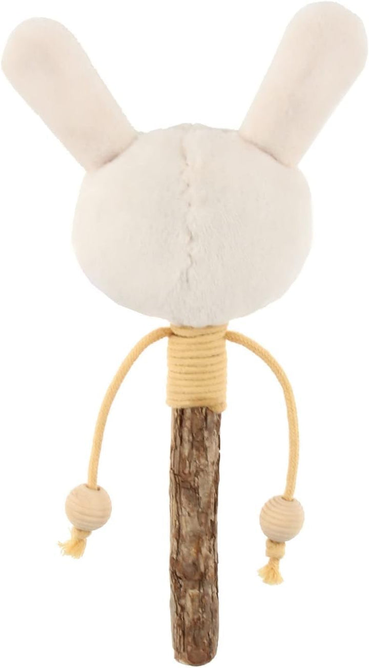  Gigwi Toy Rabbit Catch & Scratch Eco line with Slivervine Leaves and Stick-3