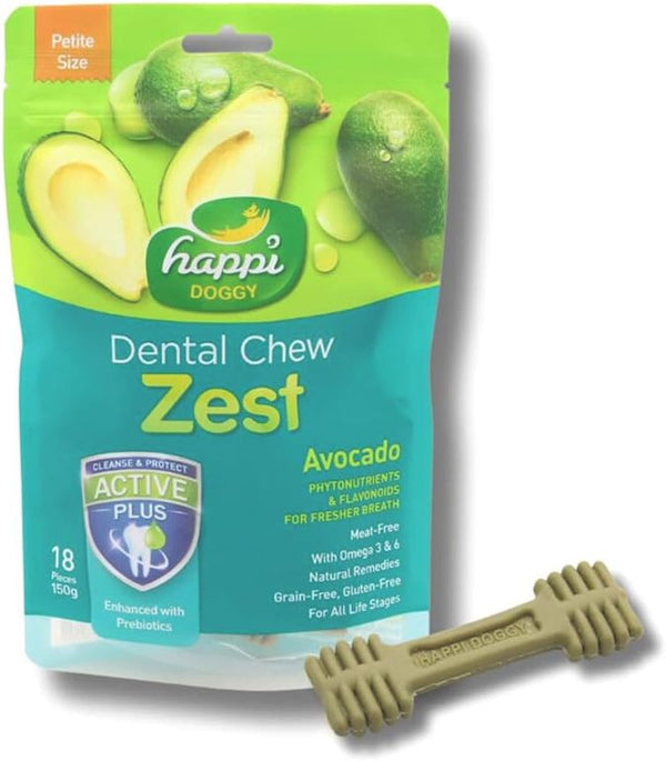 Happi Doggy Dental Chew Zest-Avocado