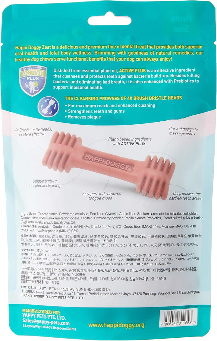Happi Doggy Dental Chew Zest-Strawberry-2